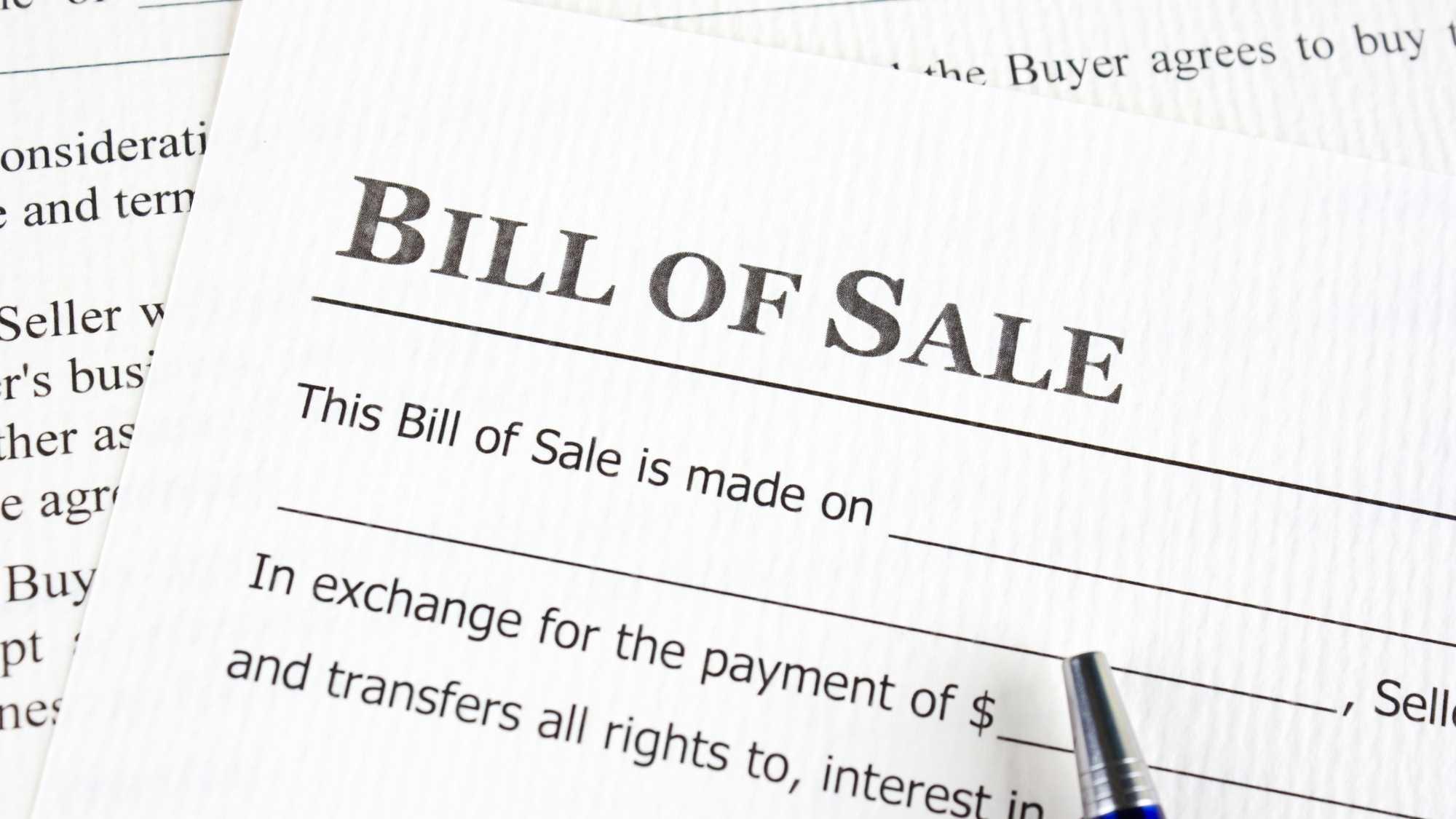 Bill of Sale