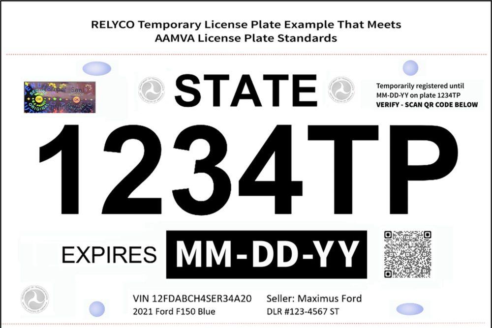 Temporary Plate Template On Wholesale