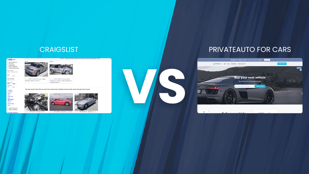 Image Highlighting Craigslist vs PrivateAuto for Used Car Transactions