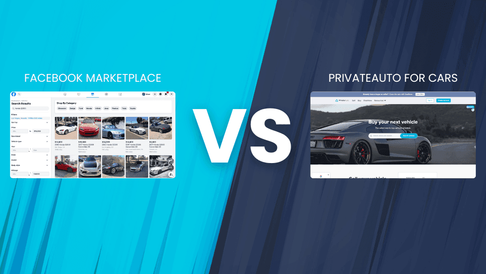 Image Highlighting Facebook Marketplace vs PrivateAuto for Cars