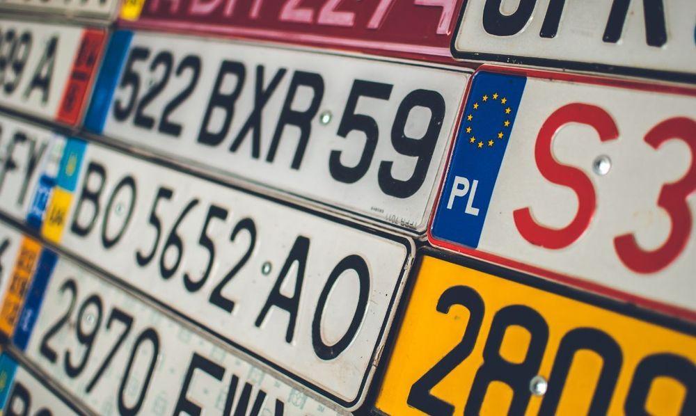Various license plates from around the world