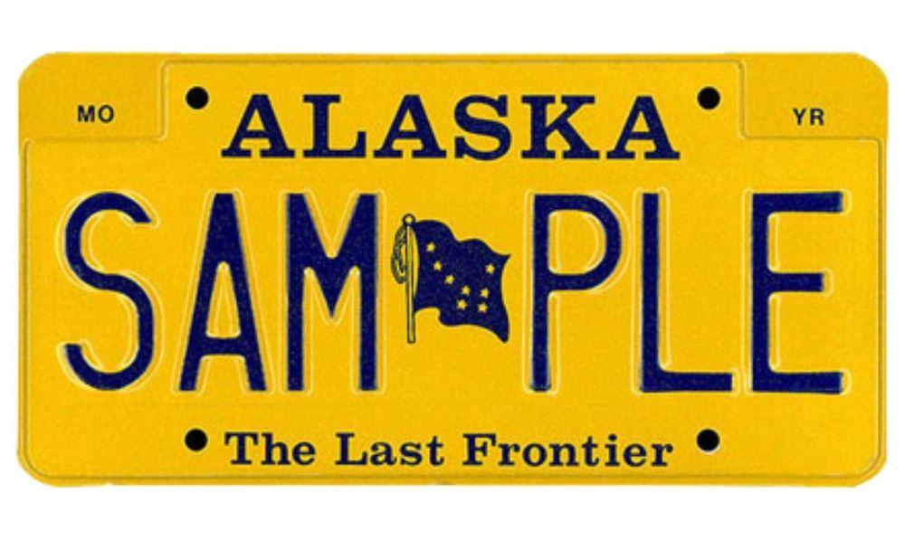 SAMPLE Alaska license plate