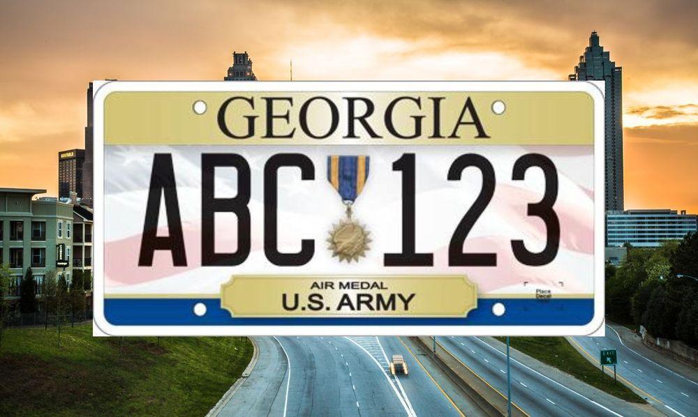 Georgia Military License Plate