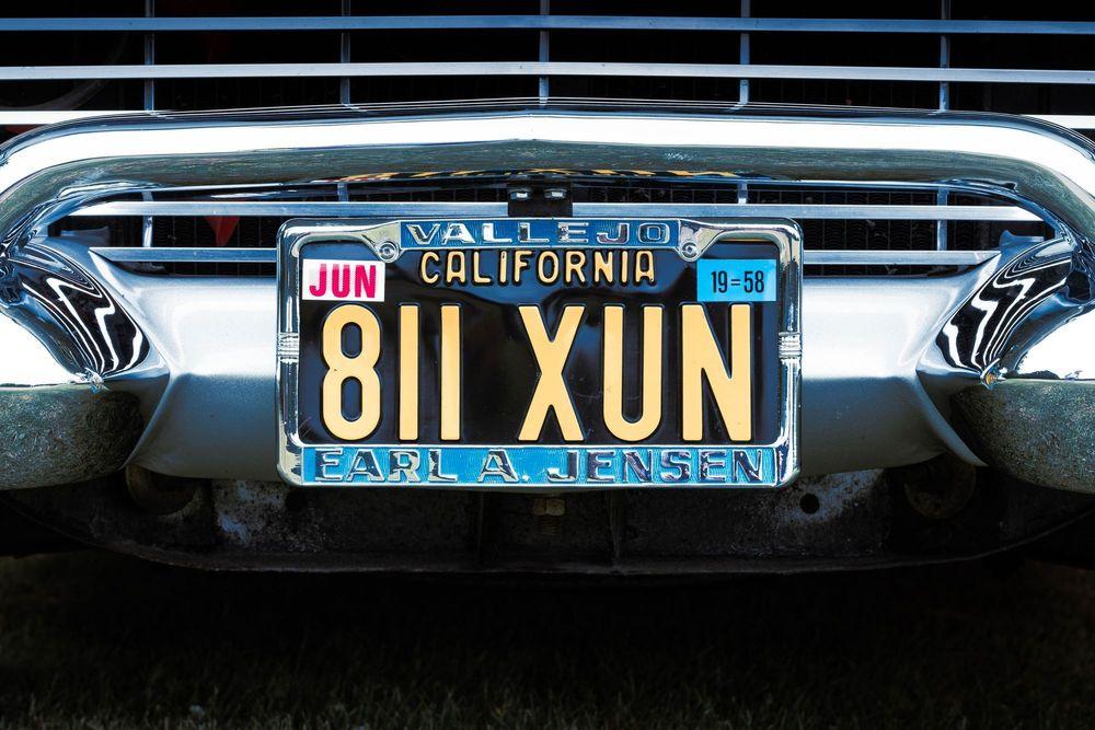 Black California license plate