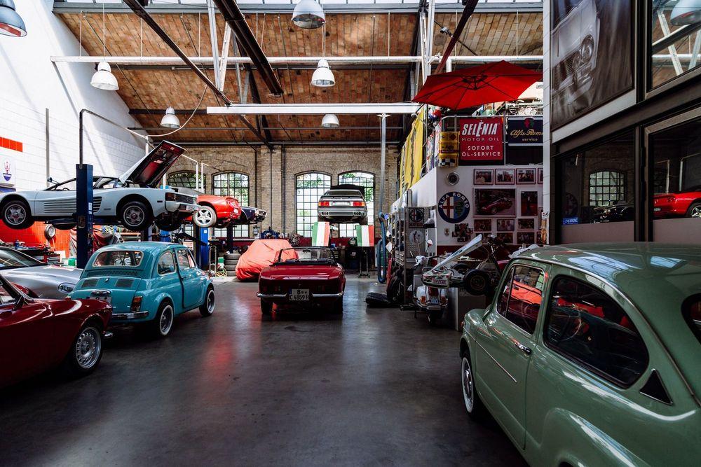 Car garage full of nice, different colored, cars