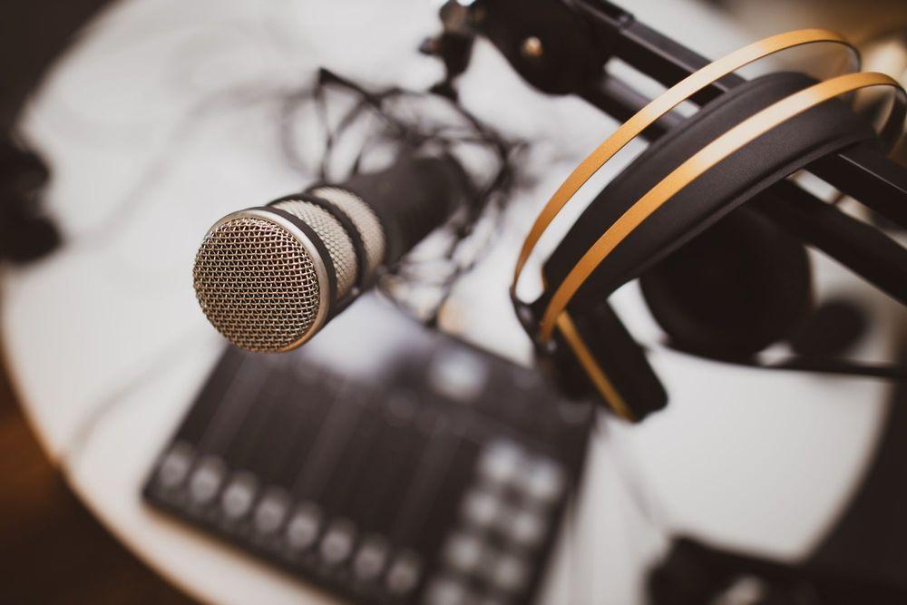 Podcast setup.