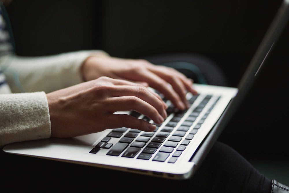 Person on personal computer